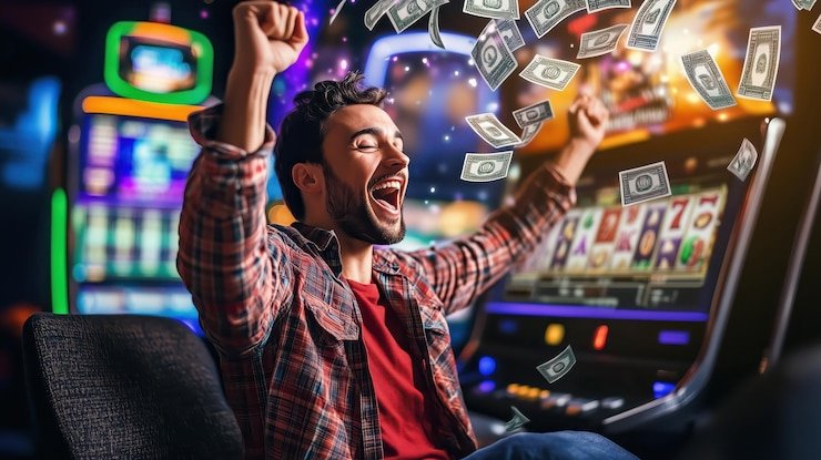Antarmuka permainan Microgaming di aplikasi gacor x500 menampilkan koleksi slot dan meja dealer langsung