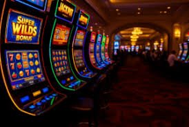 Antarmuka slot video Microgaming menunjukkan payline dan fitur bonus